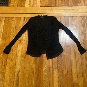 BCBG black open cardigan medium